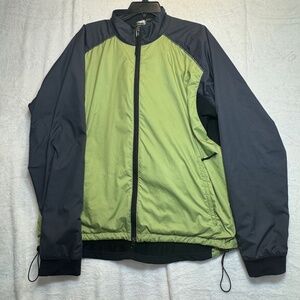 MEC Jacket Mens Size XL Green Black Windbreaker Gorpcore Hiking Lightly Lined